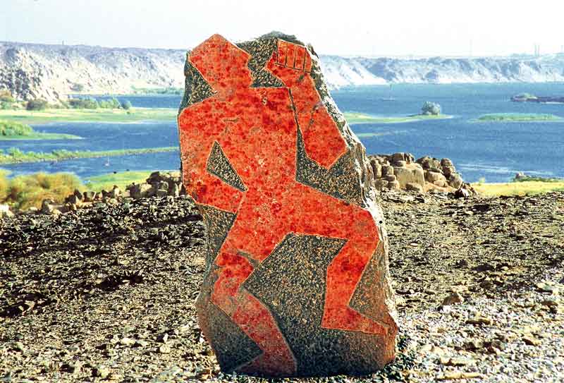Rotes Reliefbild