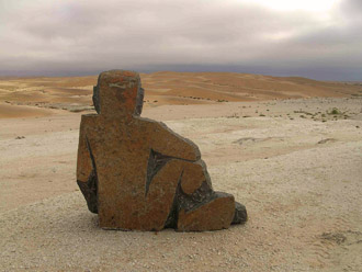 Betrachtung der Dünen, Namibia